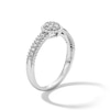 Thumbnail Image 3 of 0.20 CT. T.W. Certified Lab-Grown Multi-Diamond Bead Frame and Shank Promise Ring in Sterling Silver (F/VS2)