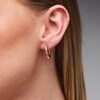 Thumbnail Image 2 of 20.0mm Diamond-Cut J-Hoop Earrings in Hollow 10K Gold