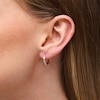 Thumbnail Image 2 of Glitter Hoop Earrings in Hollow 14K Gold