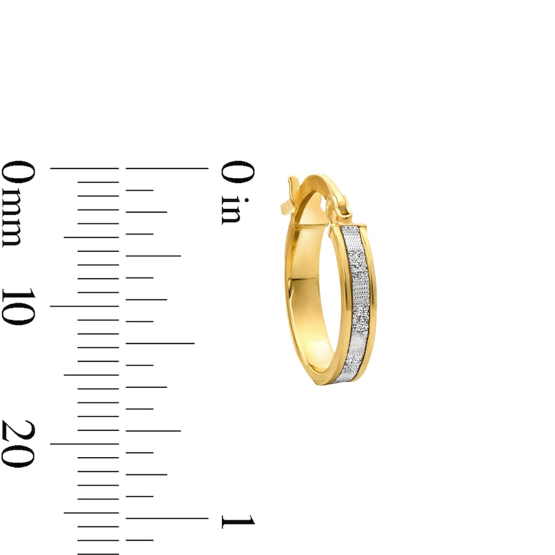 Glitter Hoop Earrings in Hollow 14K Gold