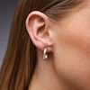Thumbnail Image 2 of 19.0mm Glitter J-Hoop Earrings in Hollow 14K Gold