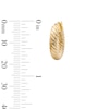 Thumbnail Image 3 of 18.9mm Ribbed Swirl Hoop Earrings in Hollow 10K Gold
