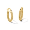 Thumbnail Image 1 of 15.0mm Diamond-Cut Hoop Earrings in Hollow 14K Gold
