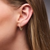 Thumbnail Image 2 of 15.0mm Diamond-Cut Hoop Earrings in Hollow 14K Gold