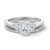 Thumbnail Image 1 of Perfect Fit 1.25 CT. T.W. Oval and Half-Moon Certified Lab-Grown Diamond Bridal Set in 14K White Gold (F/VS2)