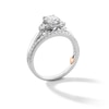 Thumbnail Image 3 of Perfect Fit 1.25 CT. T.W. Oval and Half-Moon Certified Lab-Grown Diamond Bridal Set in 14K White Gold (F/VS2)