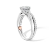 Thumbnail Image 4 of Perfect Fit 1.25 CT. T.W. Oval and Half-Moon Certified Lab-Grown Diamond Bridal Set in 14K White Gold (F/VS2)