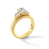 Thumbnail Image 3 of Perfect Fit 1.75 CT. T.W. Oval Certified Lab-Grown Diamond Three Stone Twist Shank Bridal Set in 14K Gold (F/VS2)