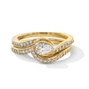 Thumbnail Image 1 of 0.45 CT. T.W. East-West Pear-Shaped Diamond Bypass Bridal Set in 10K Gold