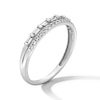 Thumbnail Image 3 of 0.25 CT. T.W. Baguette and Round Diamond Double Row Band in 10K White Gold