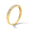 Thumbnail Image 3 of 0.25 CT. T.W. Baguette and Round Diamond Double Row Band in 10K Gold