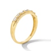 Thumbnail Image 3 of 0.25 CT. T.W. Baguette and Round Diamond Triple Row Band in 10K Gold