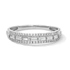 Thumbnail Image 1 of 0.25 CT. T.W. Baguette and Round Diamond Triple Row Band in 10K White Gold