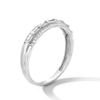 Thumbnail Image 3 of 0.25 CT. T.W. Baguette and Round Diamond Triple Row Band in 10K White Gold