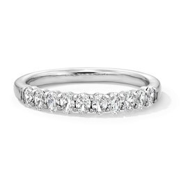 0.50 CT. T.W. Oval Certified Lab-Grown Diamond Band in 14K White Gold (F/VS2)
