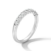 Thumbnail Image 3 of 0.50 CT. T.W. Oval Certified Lab-Grown Diamond Band in 14K White Gold (F/VS2)