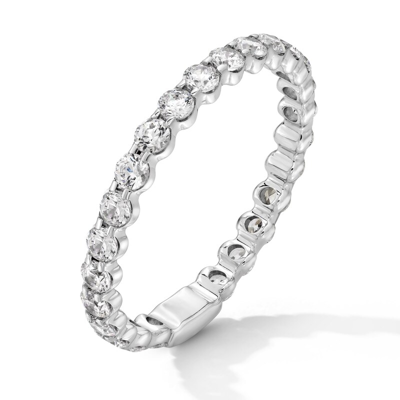 Main Image 2 of 1.00 CT. T.W. Certified Lab-Grown Diamond Eternity Band in 14K White Gold (F/VS2)