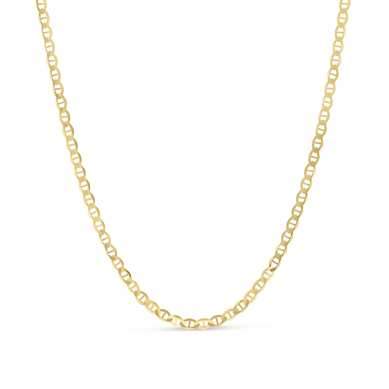 5.5mm Mariner Chain Necklace in Semi-Solid 10K Gold