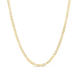 4.5mm Mariner Chain Necklace in Semi-Solid 10K Gold - 22”