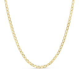 4.5mm Mariner Chain Necklace in Semi-Solid 10K Gold - 24”