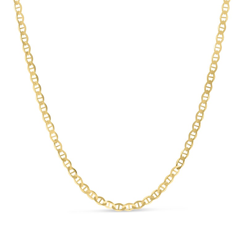 Main Image 1 of 4.5mm Mariner Chain Necklace in Semi-Solid 10K Gold - 24”