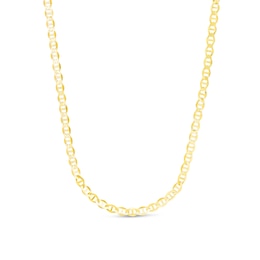 5.5mm Mariner Chain Necklace in Semi-Solid 10K Gold - 18”