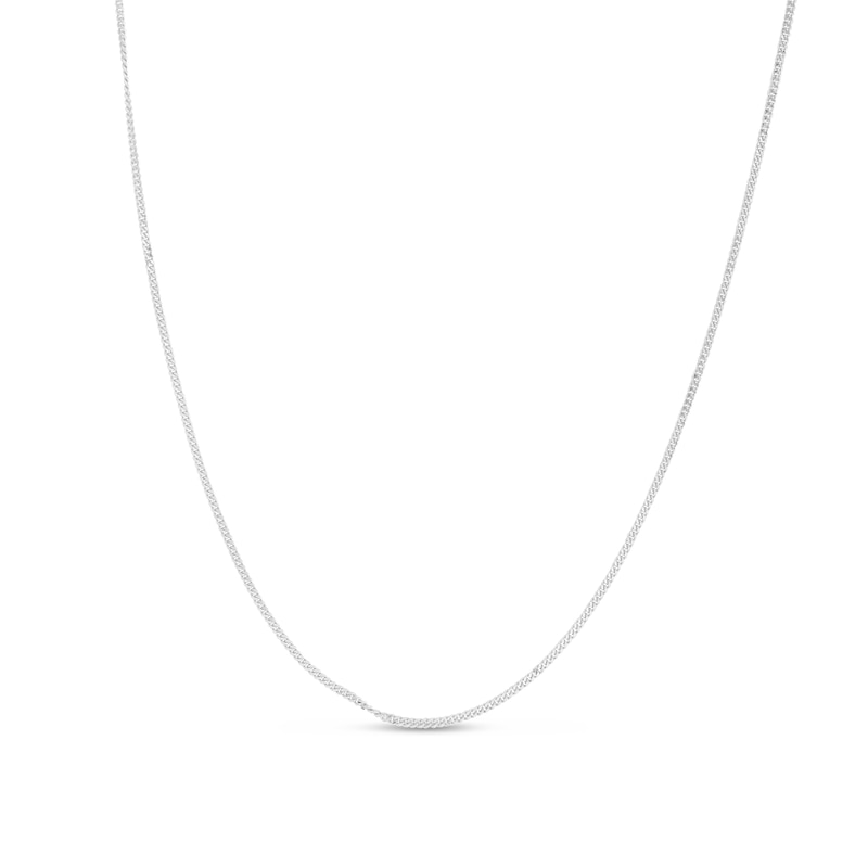 1.0mm Gourmette Curb Chain Necklace in Semi-Solid 10K Gold