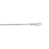 Thumbnail Image 2 of 1.4mm Gourmette Curb Chain Necklace in Semi-Solid 10K White Gold - 16”