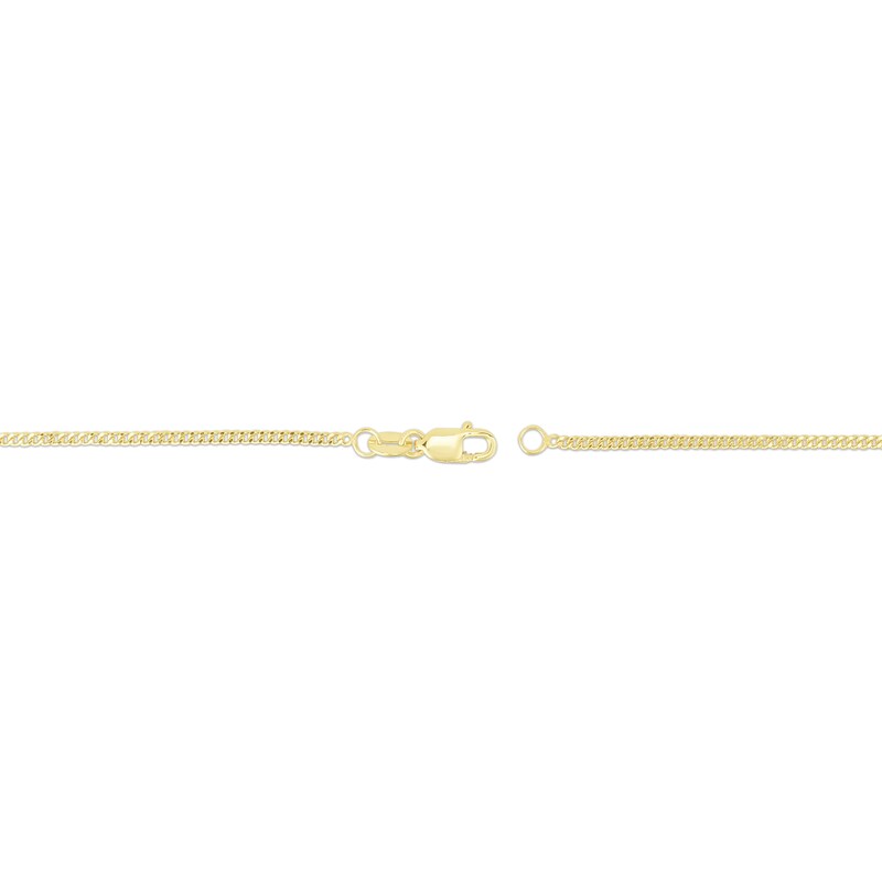 1.4mm Gourmette Curb Chain Necklace in Semi-Solid 10K Gold