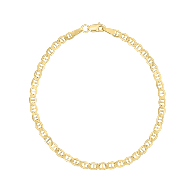 4.5mm Mariner Chain Bracelet in Semi-Solid 10K Gold - 8.0"