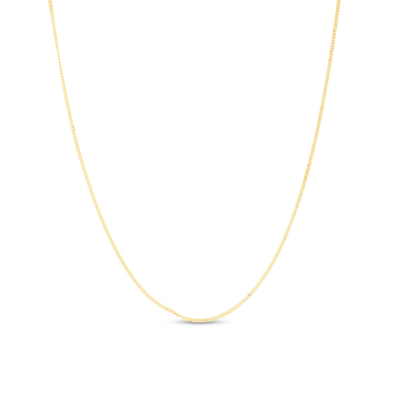 Main Image 1 of 1.4mm Gourmette Curb Chain Necklace in Semi-Solid 10K Gold - 16”