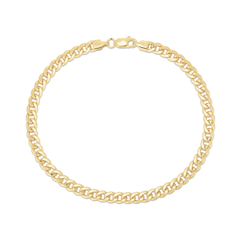 4.5mm Miami Cuban Curb Chain Bracelet in Semi-Solid 10K Gold - 8.5"