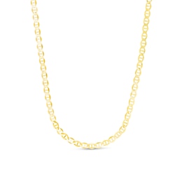5.5mm Mariner Chain Necklace in Semi-Solid 10K Gold - 24”