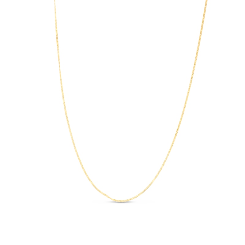 Main Image 1 of 1.4mm Gourmette Curb Chain Necklace in Semi-Solid 10K Gold - 22”