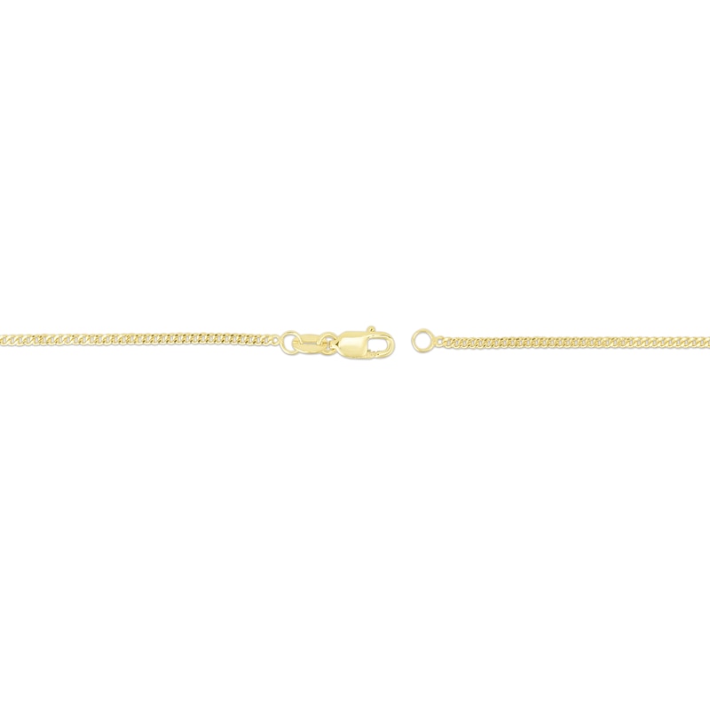 Main Image 2 of 1.4mm Gourmette Curb Chain Necklace in Semi-Solid 10K Gold - 22”