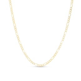 4.7mm Figaro Chain Necklace in Hollow 10K Gold – 20”