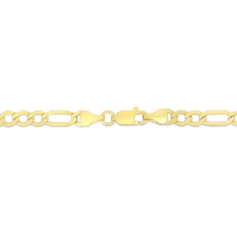 4.7mm Figaro Chain Necklace in Hollow 10K Gold – 20"