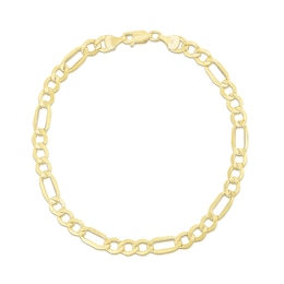 5.6mm Figaro Chain Bracelet in Hollow 10K Gold - 8.5”