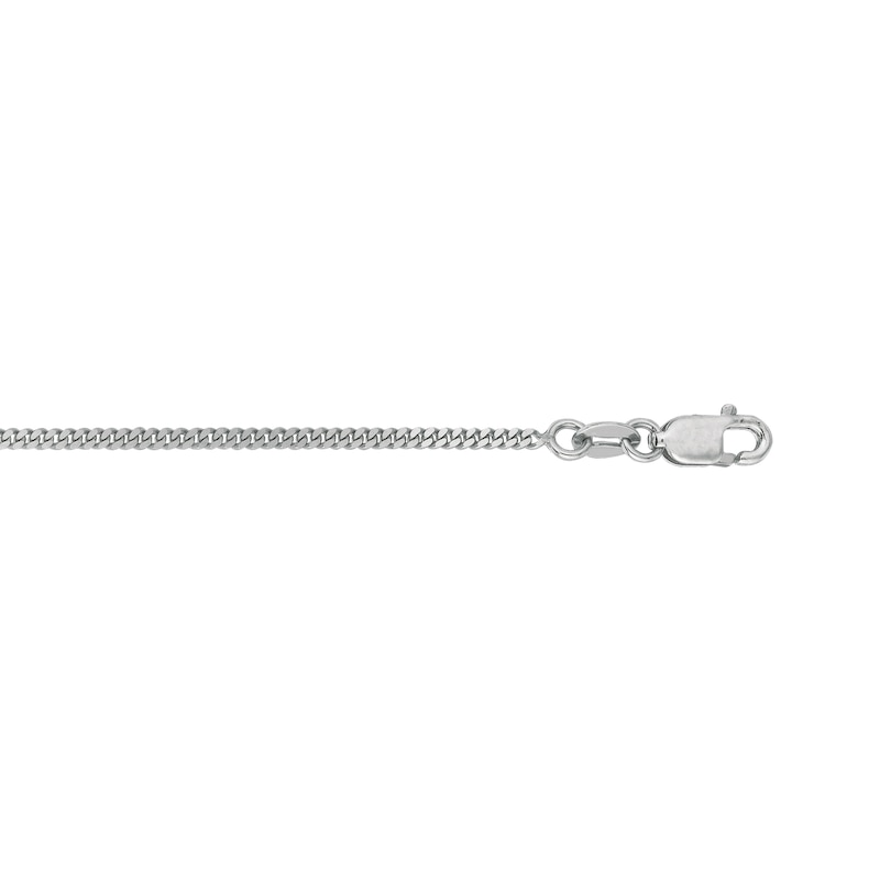 Main Image 2 of 1.4mm Gourmette Curb Chain Necklace in Semi-Solid 10K White Gold - 20”