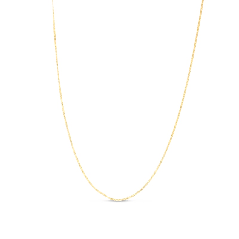 Main Image 1 of 2.1mm Gourmette Curb Chain Necklace in Semi-Solid 10K Gold - 24”