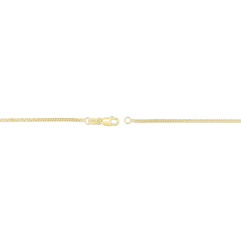 Main Image 2 of 2.1mm Gourmette Curb Chain Necklace in Semi-Solid 10K Gold - 24”