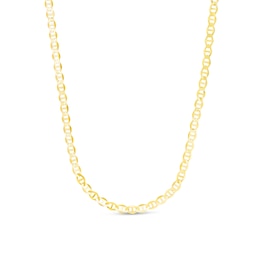 5.5mm Mariner Chain Necklace in Semi-Solid 10K Gold - 22”