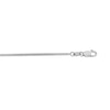 Thumbnail Image 2 of 1.4mm Gourmette Curb Chain Necklace in Semi-Solid 10K White Gold - 22”
