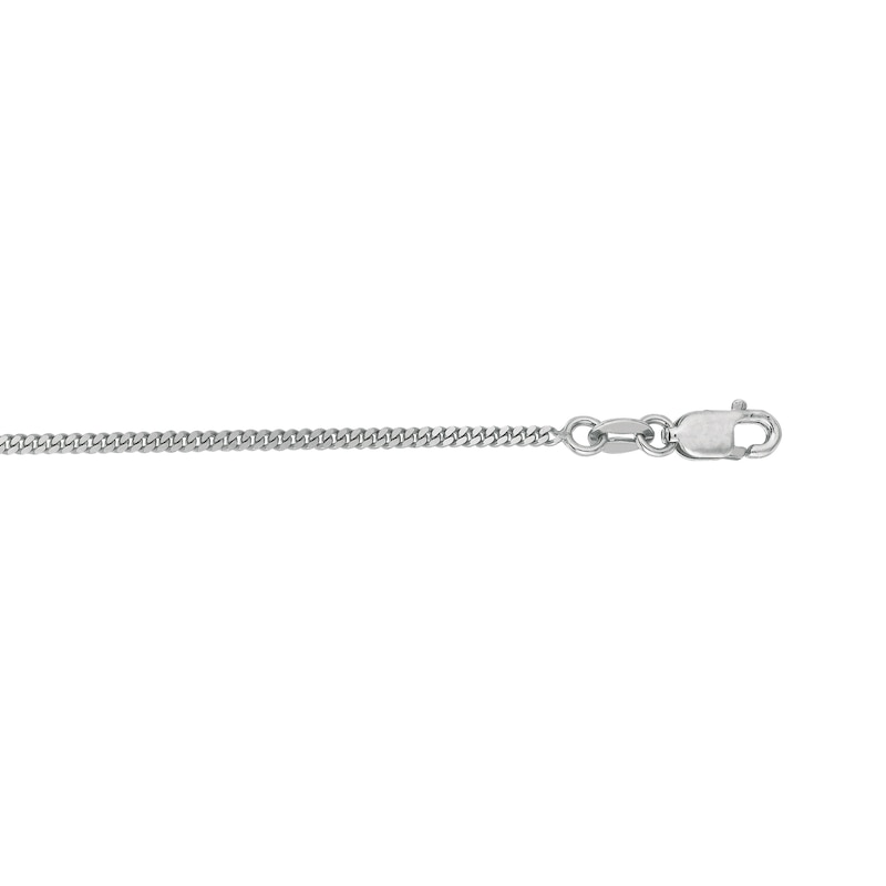 Main Image 2 of 1.4mm Gourmette Curb Chain Necklace in Semi-Solid 10K White Gold - 22”