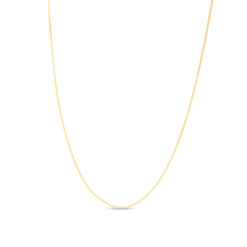 Main Image 1 of 1.4mm Gourmette Curb Chain Necklace in Semi-Solid 10K Gold - 24”