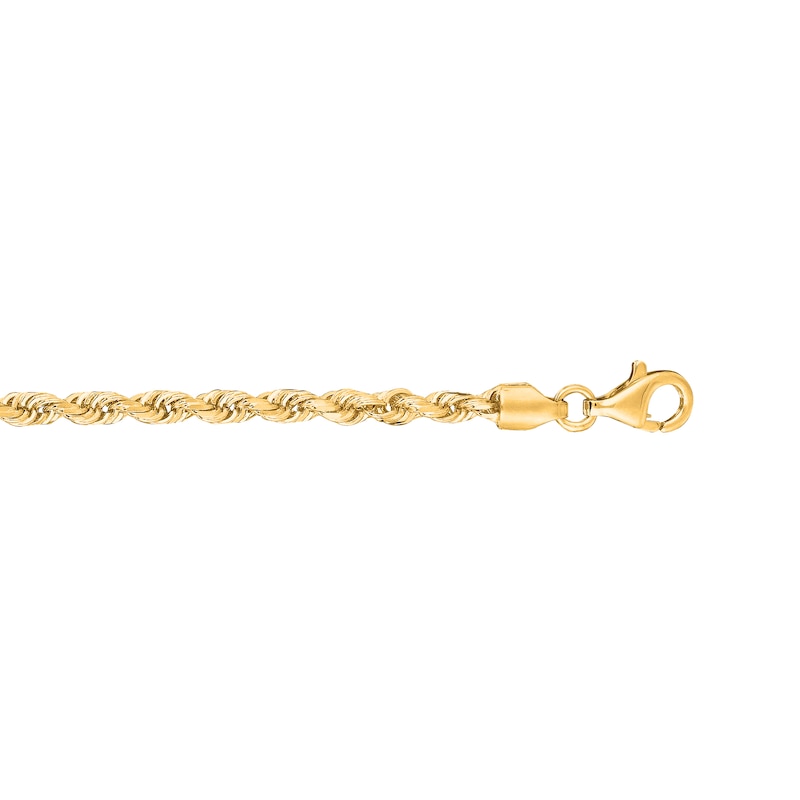 3.0mm Rope Chain Bracelet in Solid 10K Gold
