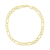 Thumbnail Image 1 of 5.6mm Figaro Chain Necklace in Hollow 10K Gold - 18”