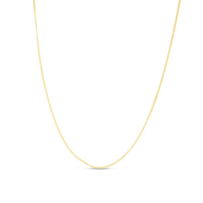 Main Image 1 of 2.1mm Gourmette Curb Chain Necklace in Semi-Solid 10K Gold - 22”