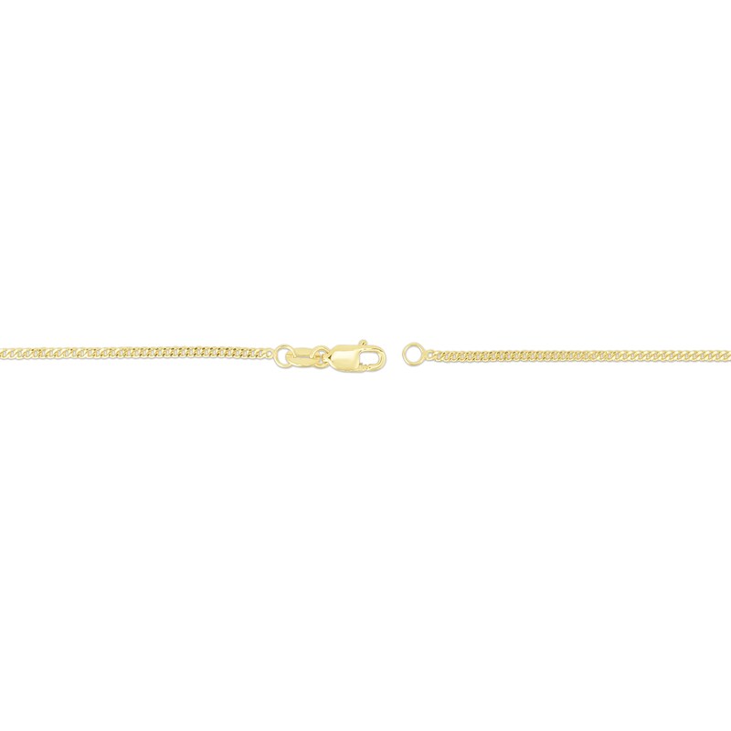 Main Image 2 of 2.1mm Gourmette Curb Chain Necklace in Semi-Solid 10K Gold - 22”