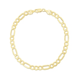 5.6mm Figaro Chain Necklace in Hollow 10K Gold – 20”